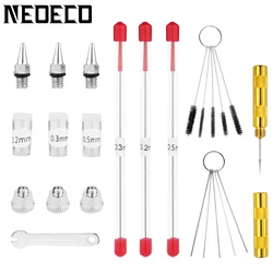 Parti di ricambio del cappuccio dell'ugello dell'ago dell'aerografo dell'ugello dell'aerografo di 0.2mm, 0.3mm, 0.5mm per gli accessori dello spruzzatore della pistola a spruzzo dell'aerografo