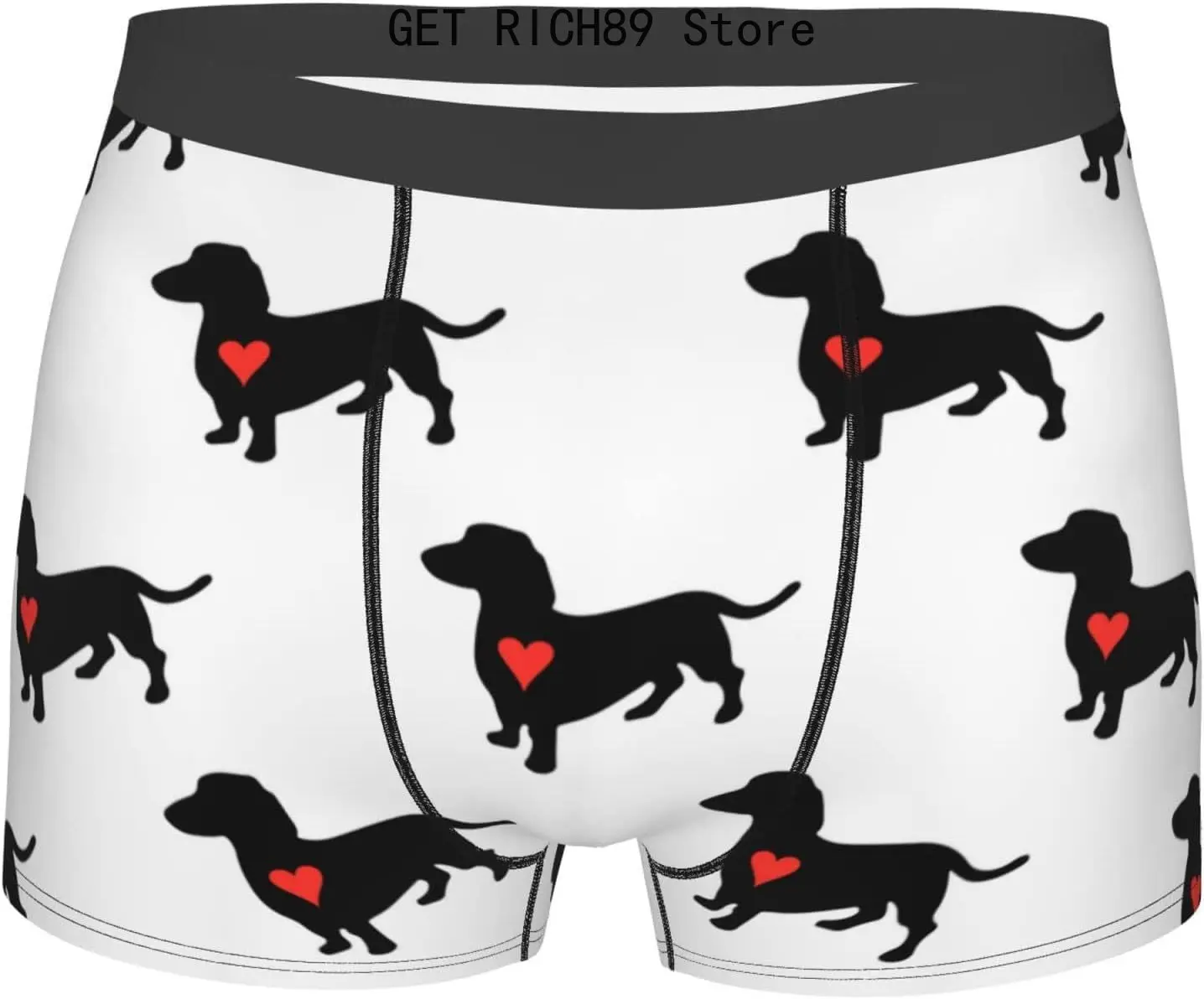 Dachshund Dog Cute Sausage Dog Novelty Boxers Mens Funny Boxer Briefs Underwear Gag Gifts for Men