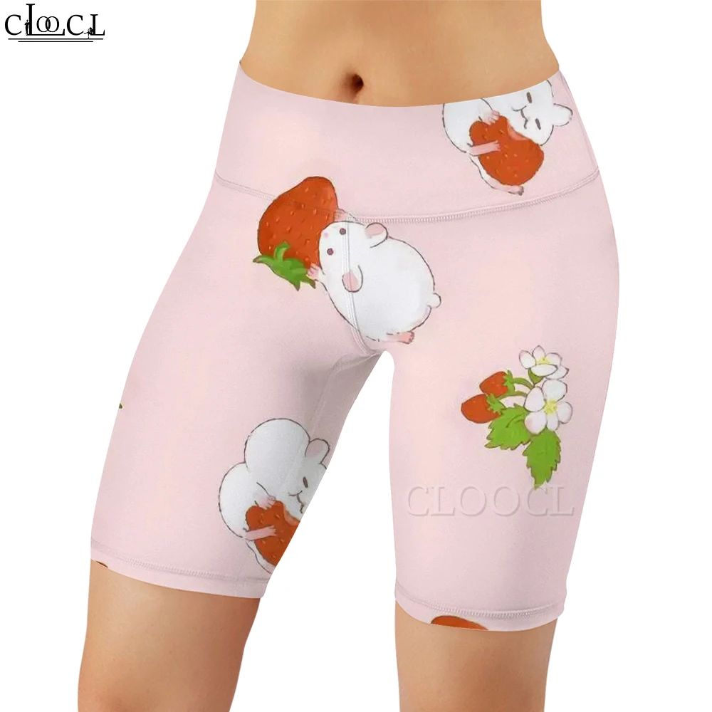 

CLOOCL Fashion Workout Women Legging Hamster Eating Strawberry Print Casual Women Sexy Gym Sweatpants for Female