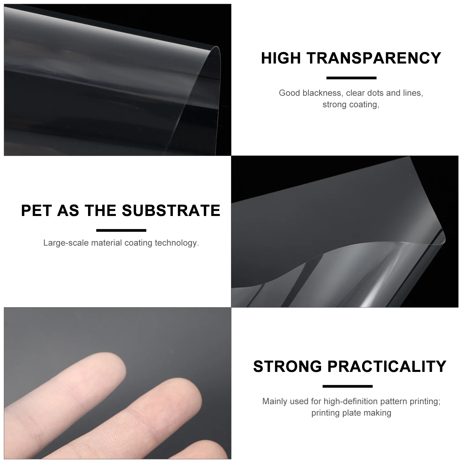 20 Pcs Film Ink Jet Transparency Transparent PET Printable Printing The Ink-jet Photographic Paper