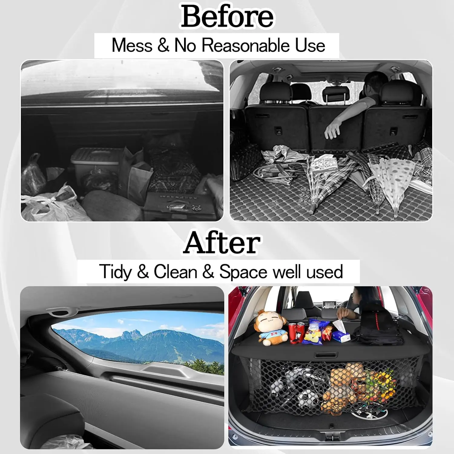 غطاء البضائع لملحقات 2019-2025 غطاء صندوق السيارة القابل للسحب غطاء أمان صندوق السيارة الخلفي الأسود غطاء حماية مقاوم للماء للبيع