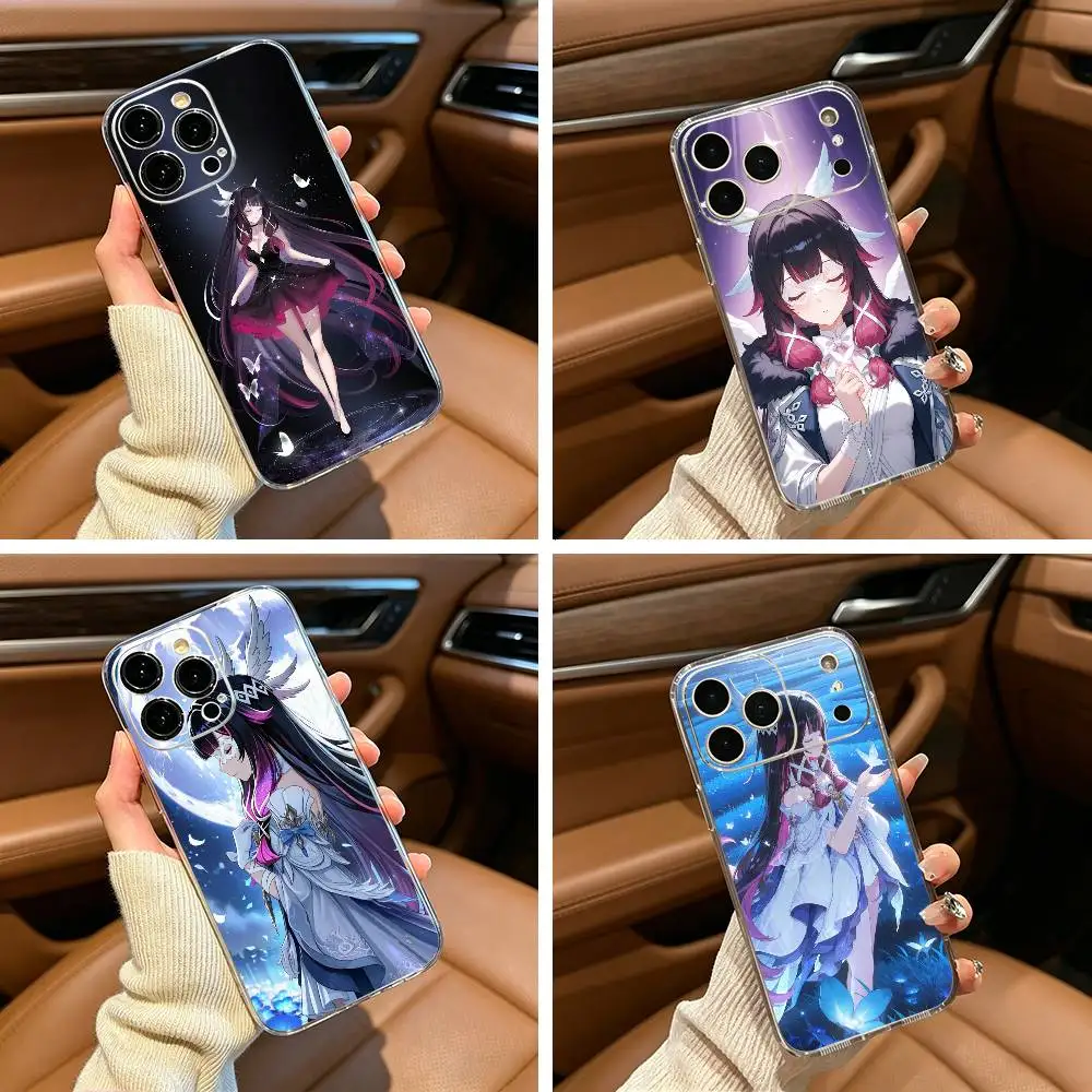 

G-Genshin l-Impact Girl C-columbina-gic Phone Case For iPhone17,16,15,14,13,12,Pro Max, Plus XS Soft Silicone Transparent Cover
