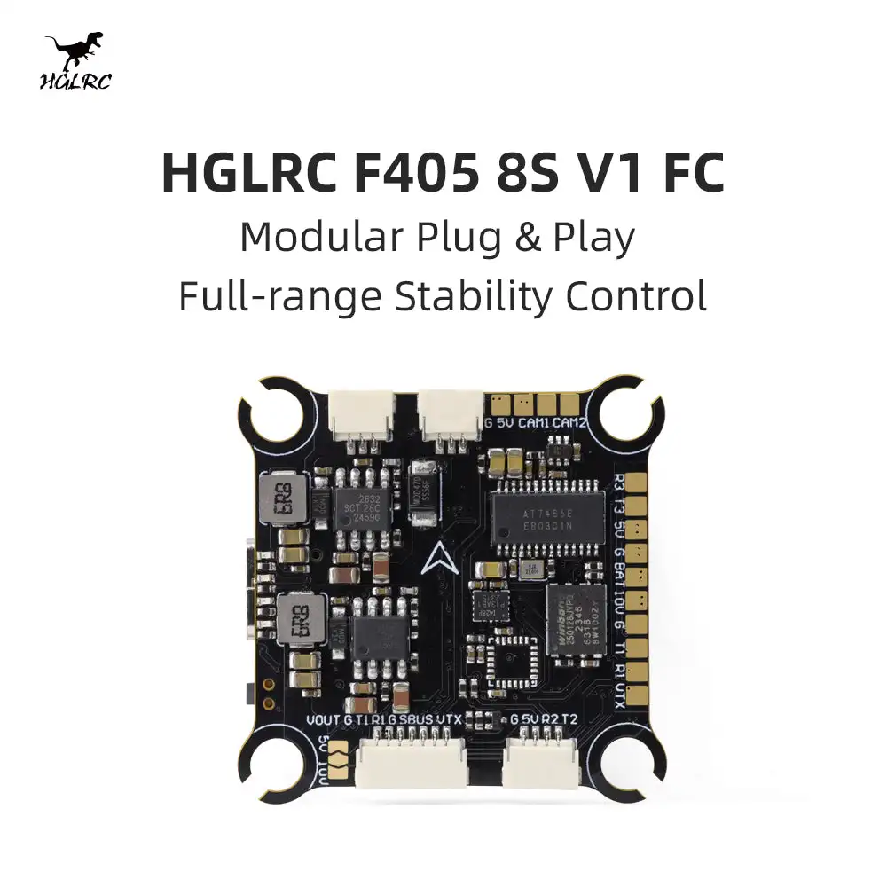 

Контроллер полета HGLRC F405 8S V1 для гонок FPV/дронов для фристайла