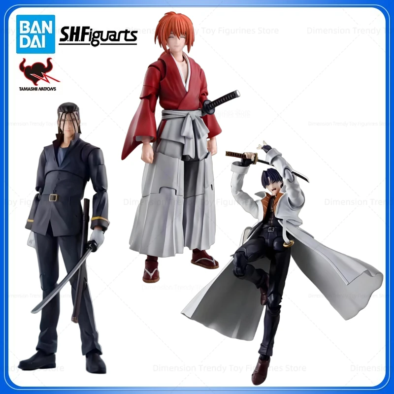En Stock, Figura de Acción Bandai SHF Anime Rurouni Kenshin, Himura Kenshin, Shinomori Aoshi, Saitou Hajime, Modelo Coleccionable, Juguete de Regalo