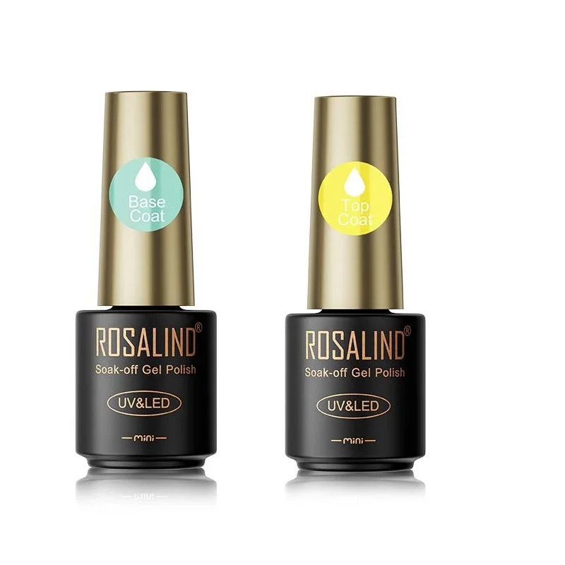 ROSALIND bottiglia di plastica smalto Gel per unghie Base Top Gel per Nail Art fondotinta semipermanente UV LED Gel vernice No wipe