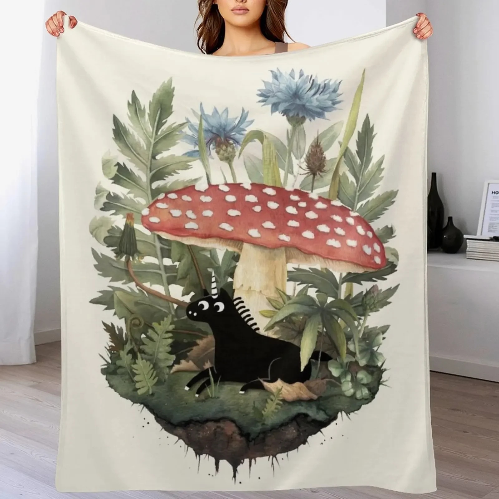 

Tiny Unicorn Throw Blanket decorative Sofa Quilt Summer Thin Blankets