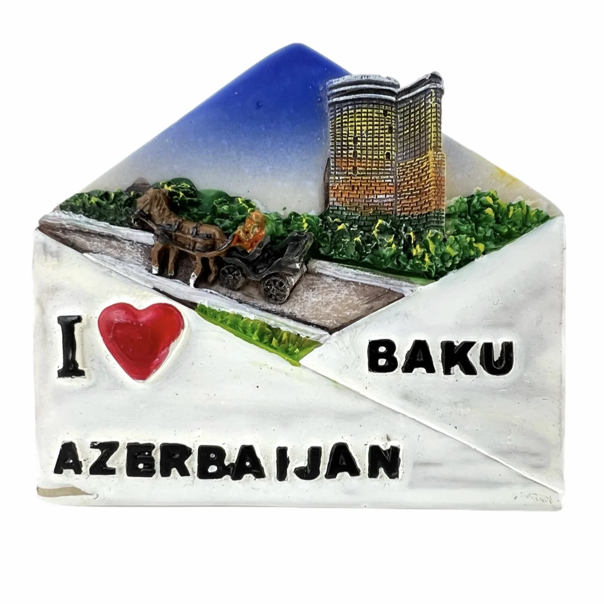Azerbaijan Fridge Magnets Travel 3D Memorial Magnetic Refrigerator Stickers Gift Room Decoration Collectio