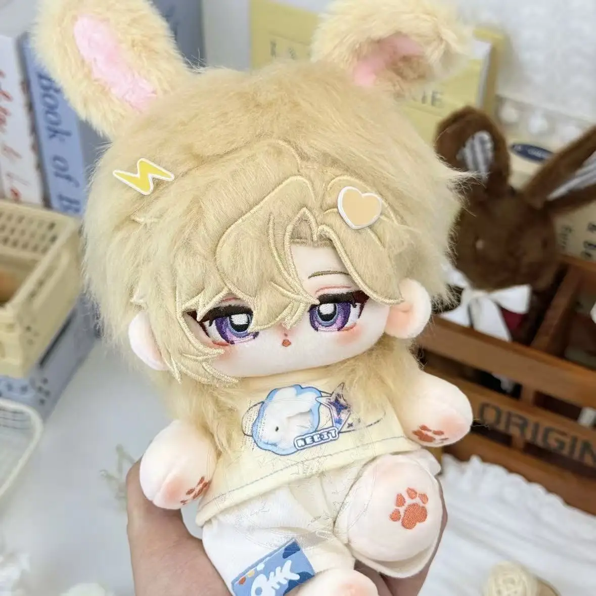 

Stuffed 20cm Game Anime Honkai Star Rail Golden Enigma Body Plush Doll Toy Heterochromatic Eyes Soft Dress Up Cotton Kid Gift