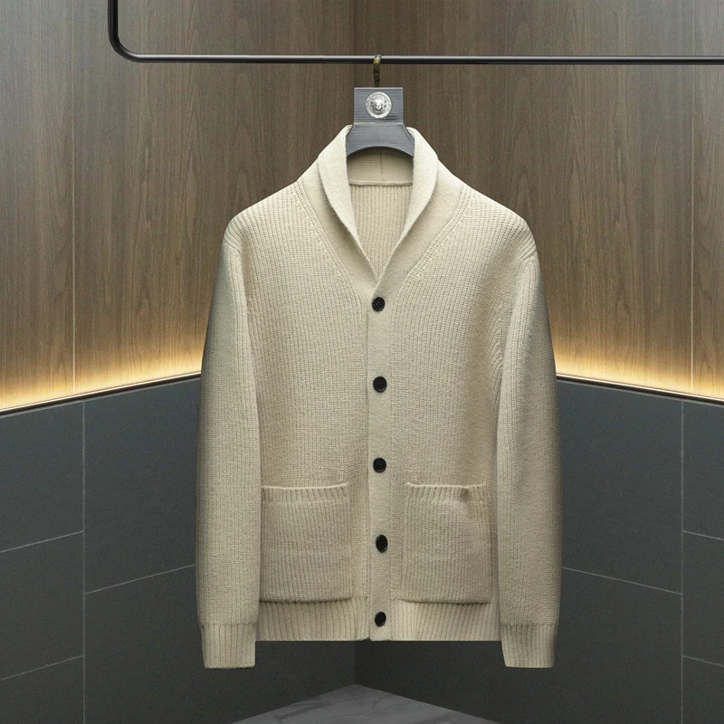 

2025 New Men's Knitted Open Cardigan Spring Autumn Faion Versatile Casual Top Trendy Haome High Quali Breathable Soft ...