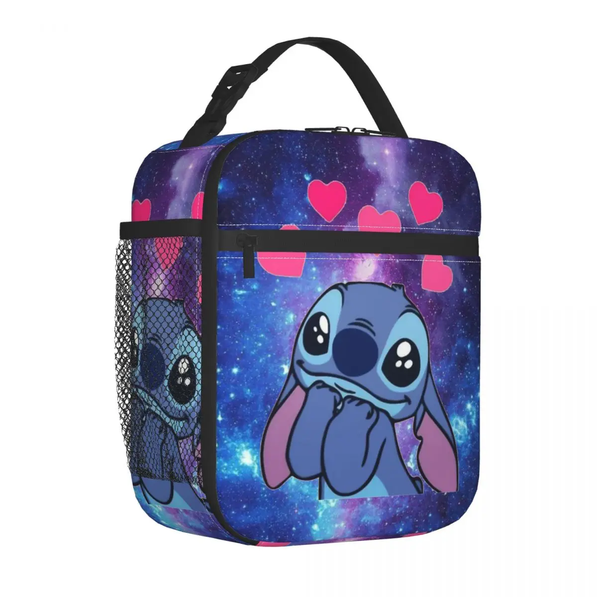 Stitch Falling In Love Insulated Lunch Bags Thermal Lunch Container Lilo Large Lunch Box Tote Food Storage Bags Beach Picnic