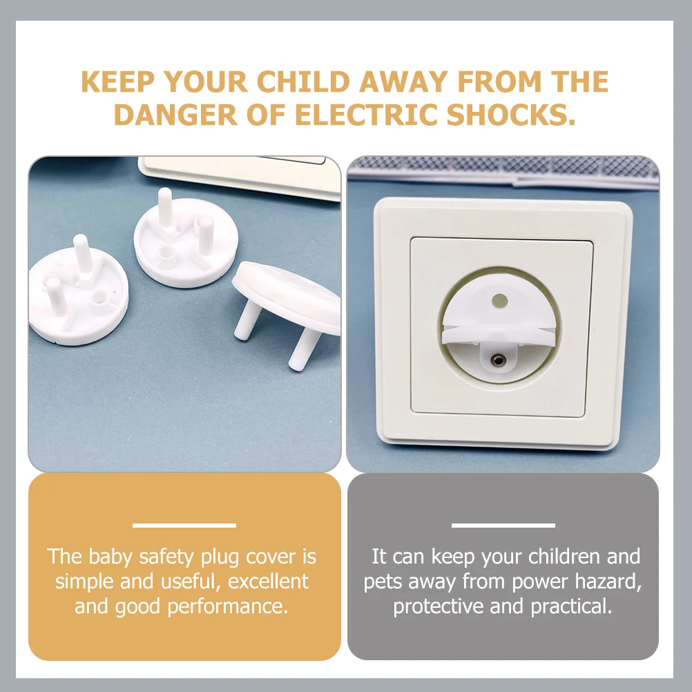 30Pcs Child Safety Plug Cover Durable Baby Proof Outlet Protectors Electrical Protector Childproof Safety for Home