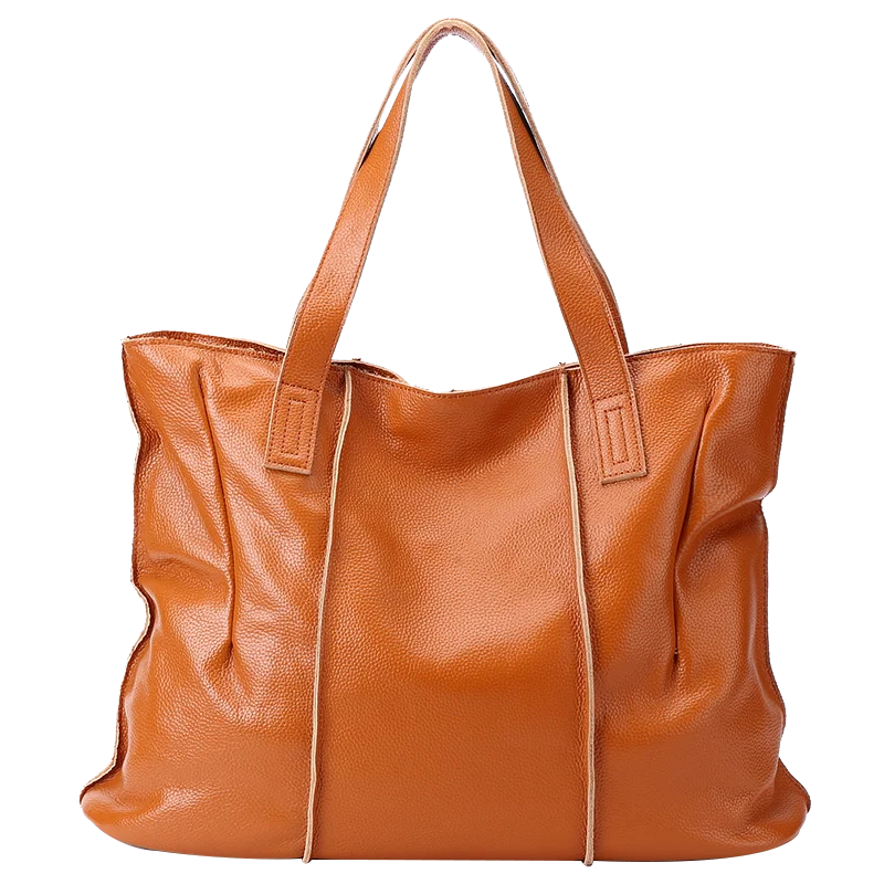 Luxury Brand Real 100% Soft Cowhide Leather Women's Tote Bags Large Capacity Shoulder Bag Shopping Casual Travel Bags Versatile