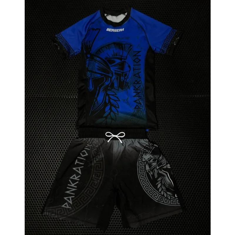 

2026 New Spartan Fighting Style Sports Suit, Quick-drying and Wear-resistant, Short-sleeved T-shirt + Shorts, Unisex 2-piece Set