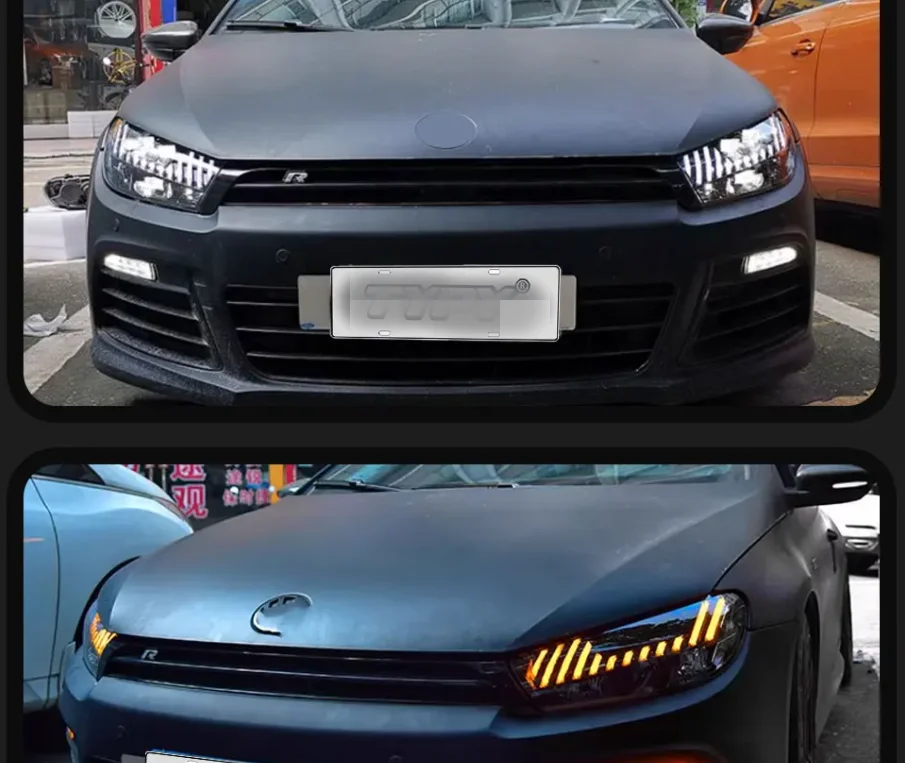 LED Headlight For Volkswagen Scirocco 2009-2017 Daytime Running Lights Dynamic Turn Signals Car Accessories