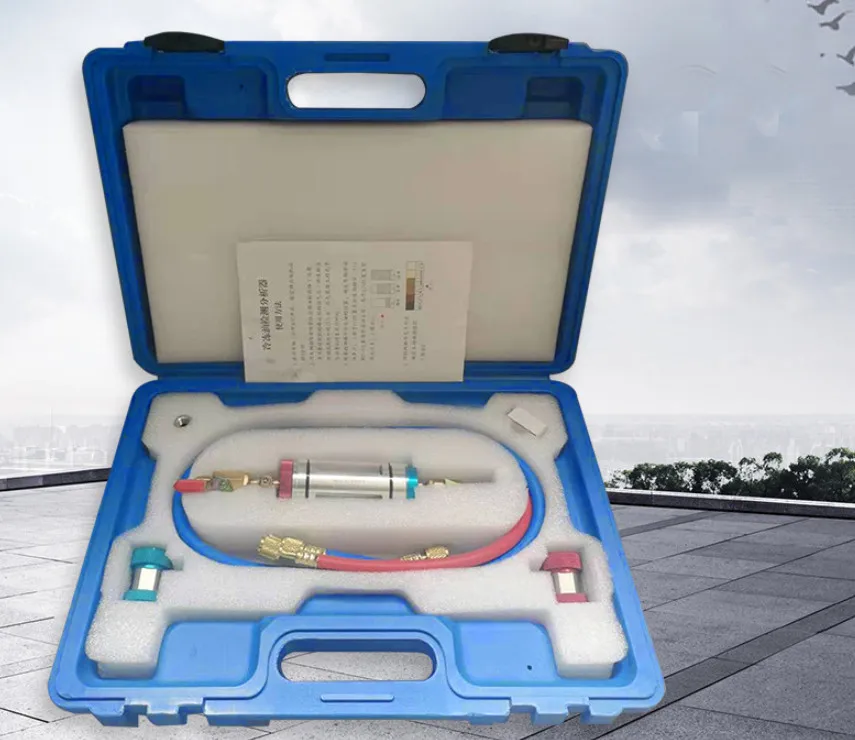 Condicionado Automotivo Analisador de Óleo Refrigerante Compressor Filtro de Óleo Ferramenta de Fluoreto R134 ar