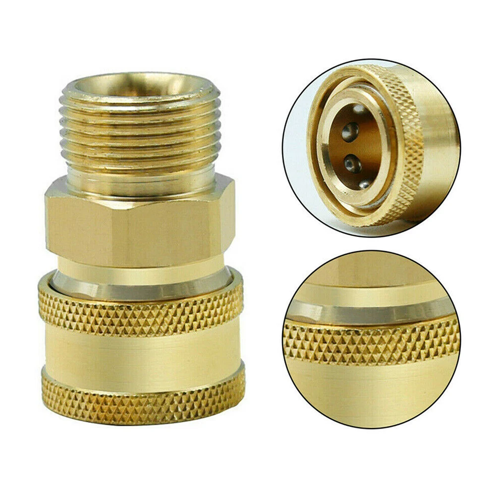 Pressure Washer Adapter with for m22 14/15 Swivel and 3/8 Inch for Quick Connect Coupler Compatible with Various Pressure Washer