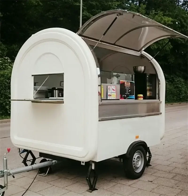 Usa Mobile Kitchen Fast Food Trailers Churros Concession Coffee Ice Cream Cart Food Trailer Fully Equipped Food Truck for Europe