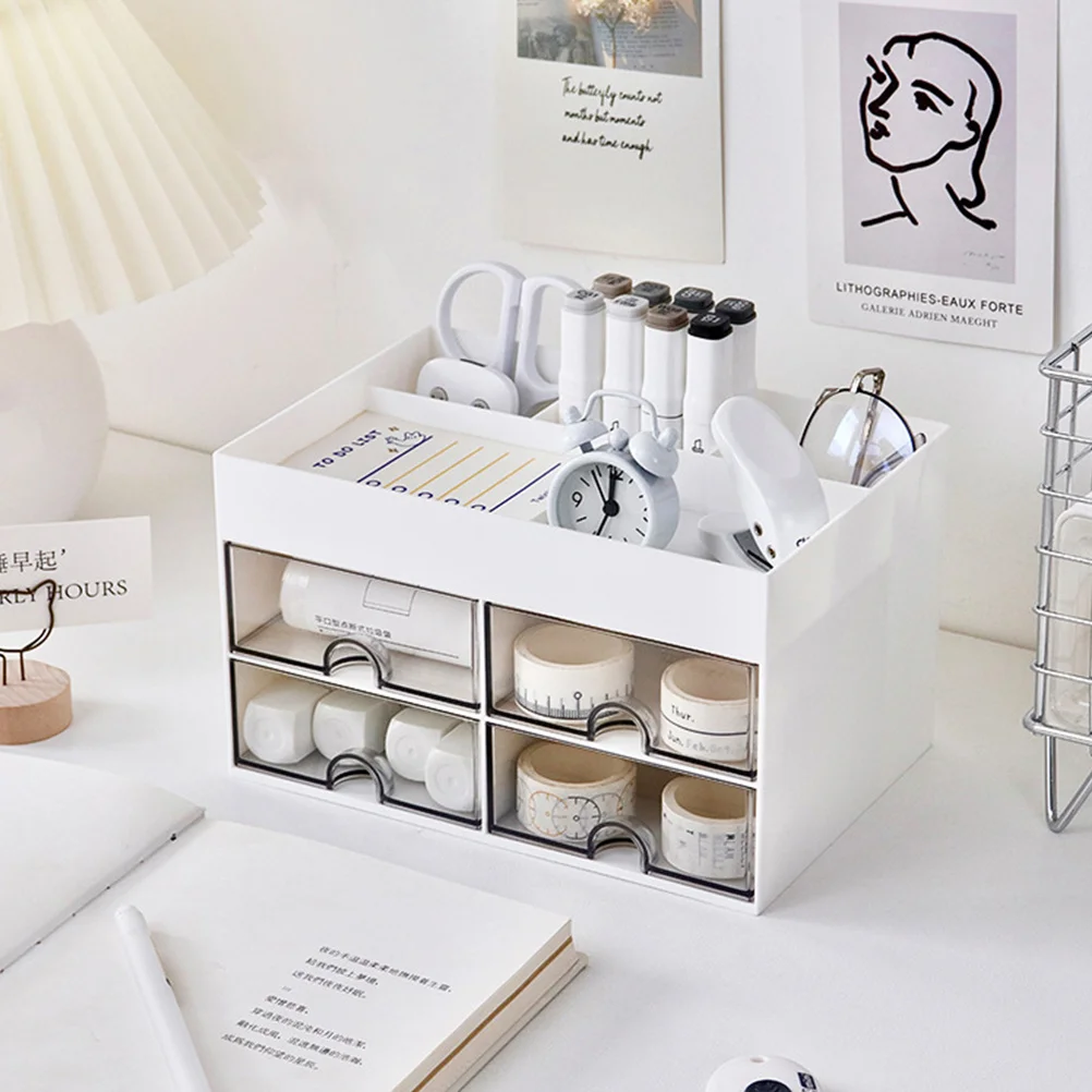 

Drawer Style Desk Organizer Pp Desktop Storage Box For Stationery Sundries Plastic Tabletop Organizer Case