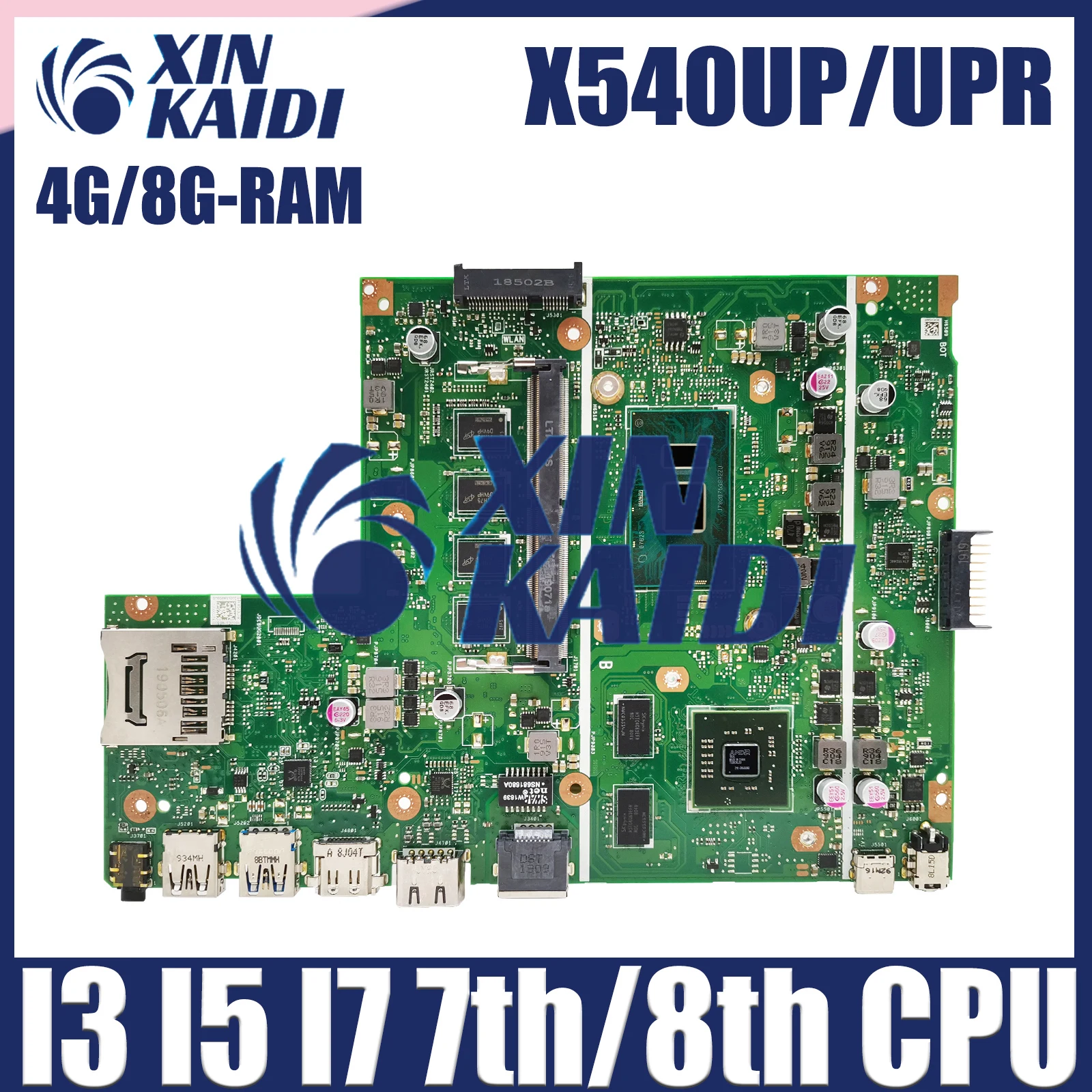 X540UP Mainboard For ASUS C520UP F540U X540UPR FL5700U A540U R540U VM520UP Laptop Motherboard I3 I5 I7 CPU RAM-4G/8G V2G