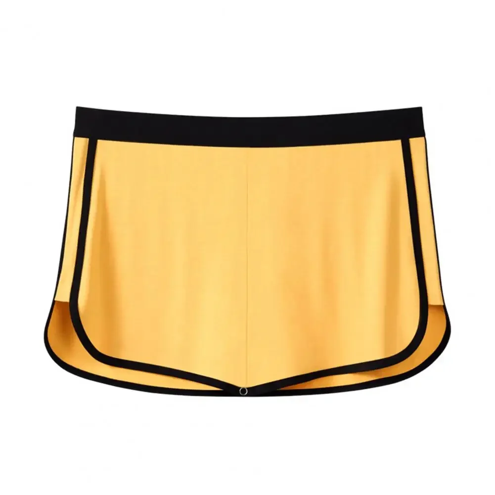 Men Shorts Underwear with Triangle Lining Elastic Waist Double-Layer Design 3-in-1 Pants Briefs Culottes Boxer Briefs