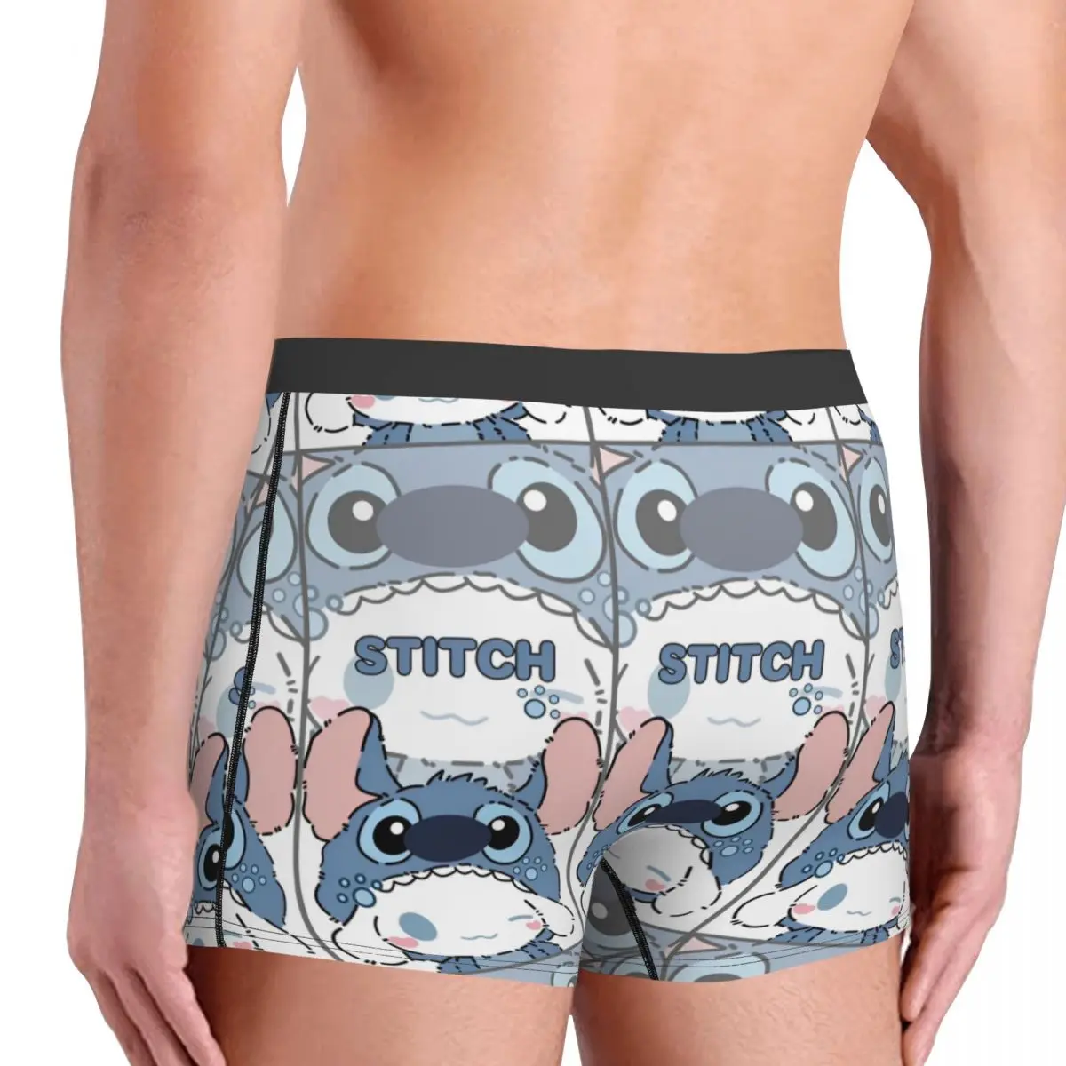 Niestandardowe śmieszne bokserki Stitch And Cinamonroll fajna bielizna Cartoon wygodne bokserki spodenki Gag prezent męskie kalesony Merch