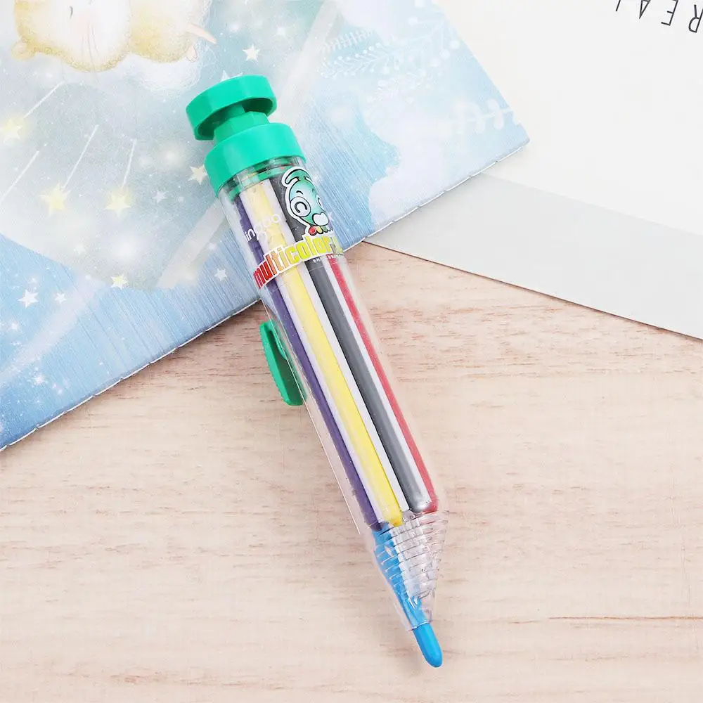 

Funny Colorful Children Gift Painting Pens Push Style Multicolor Crayons Oil Pastel Colored Pencil Highlighter Marker Pen
