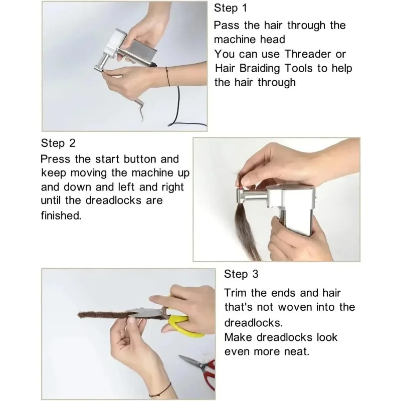 آلة المجدل، آلة المجدل الألياف الكيميائية الأوتوماتيكية لآلة المجدل الكهربائية الفورية من Locs بسهولة #4