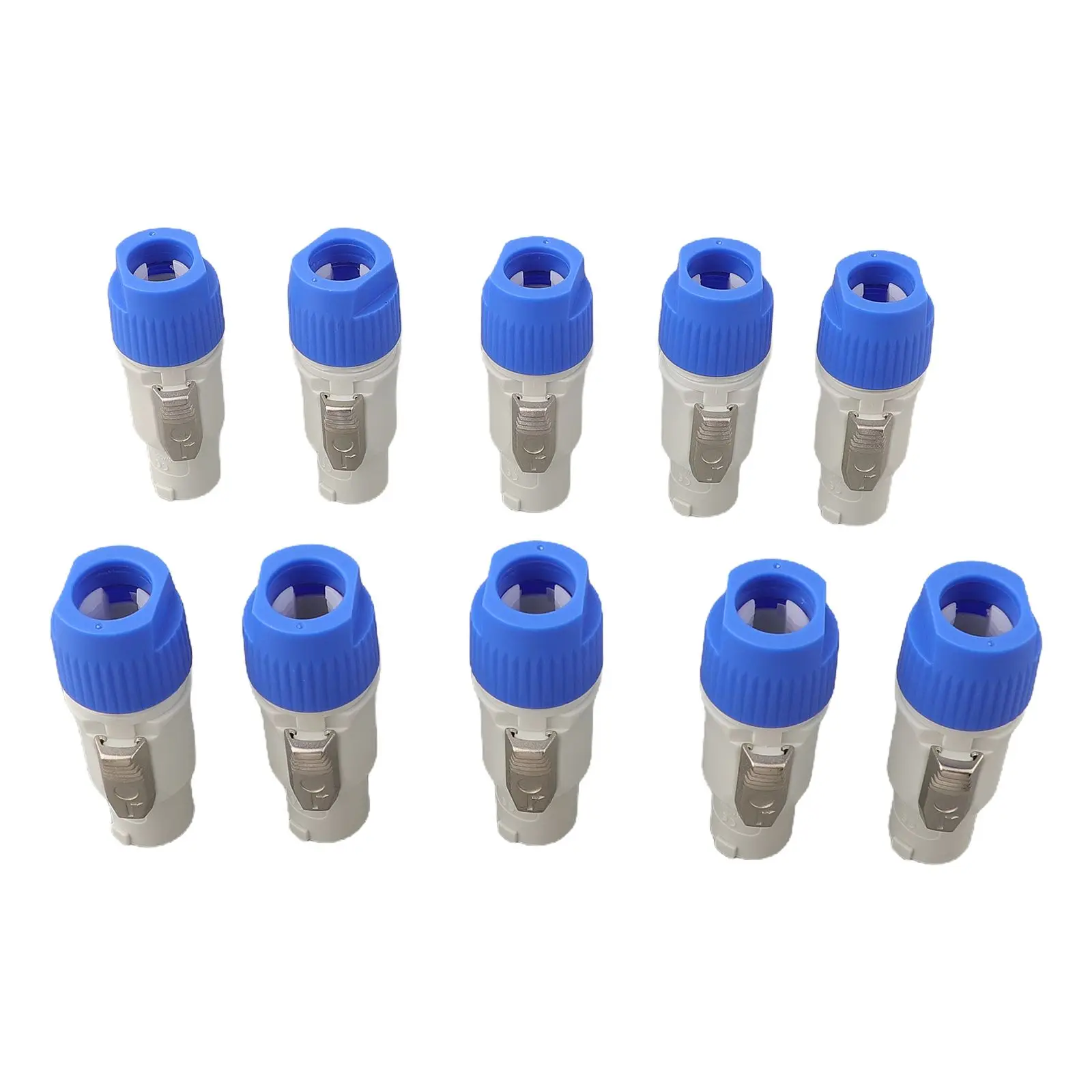 10PCS Powercon Connector Lockable Cable Connector + Chassis Socket For Electric Drill LED Screen Stage Lighting Power Connecting