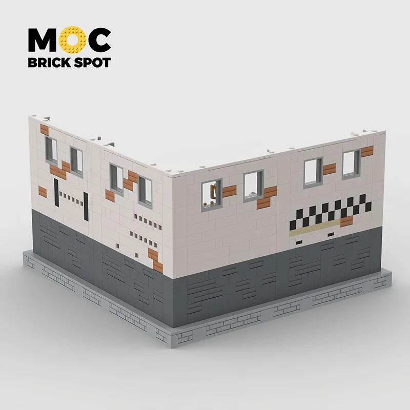 مجموعة مكعبات بناء مشهد المرآب MOC - 1090 طوب دقيق |   نموذج عرض سيارة سباق السيارات الرياضية سبيد بطل المدينة