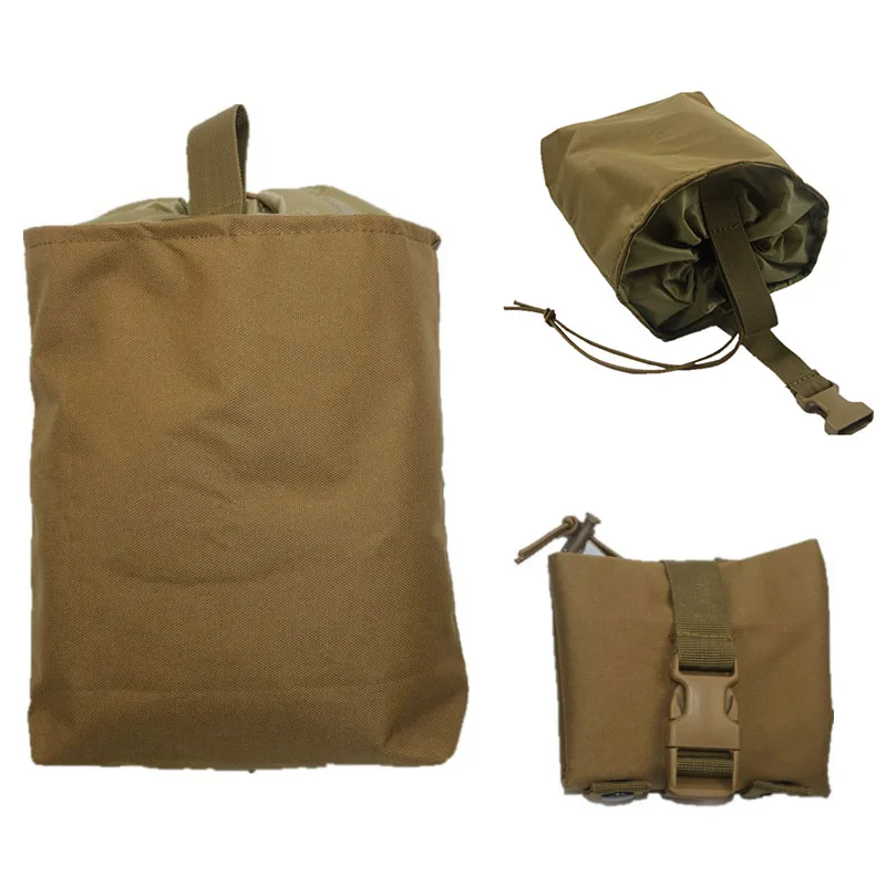 Molle-Poudres à décharge pliables, sac de taille EDC, sac de chasse, poudres de téléphone, chute de Magagzine, accessoires de poche de munitions