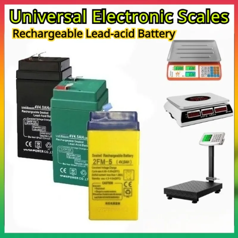 

4V 3.5Ah 4Ah 4.5Ah 5.0Ah 6V 4.0AH 20HR Rechargeable Lead-acid Battery for LED Light Bulb Universal Electronic Scales Batteries