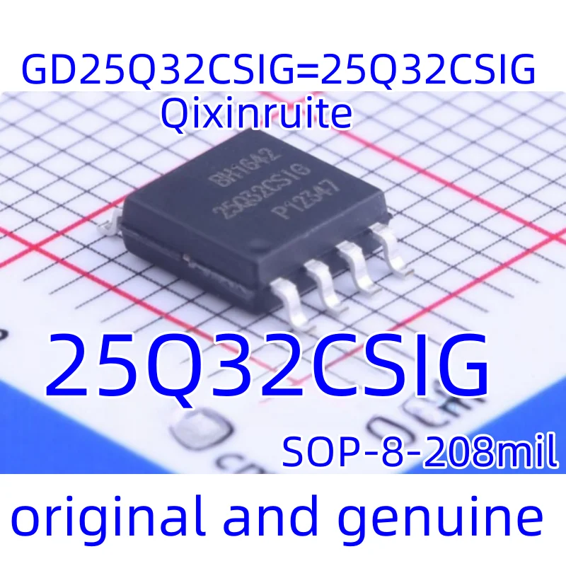 Qixinruite Brand new original GD25Q32BSIG GD25Q32CSIG GD25Q80BSIG GD25Q80CSIG SOP-8 serial flash chip IC