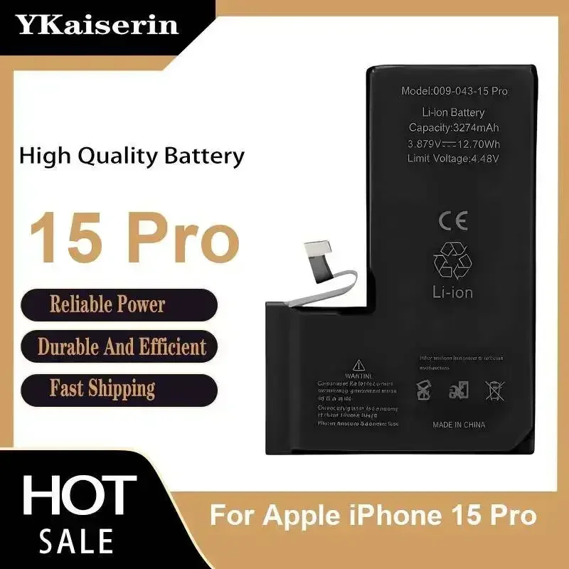 

3274mAh For Apple iPhone 15 Pro Mobile Phone Battery Robust