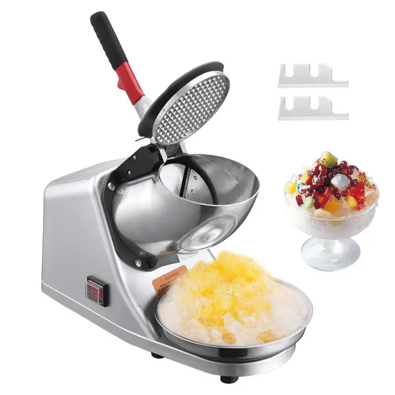 

Electric Ice Crusher Machine With Dual Blades 2200RPM Ice Shaver With Cover & Bowl Quality Electric Snow Cone Maker For Home