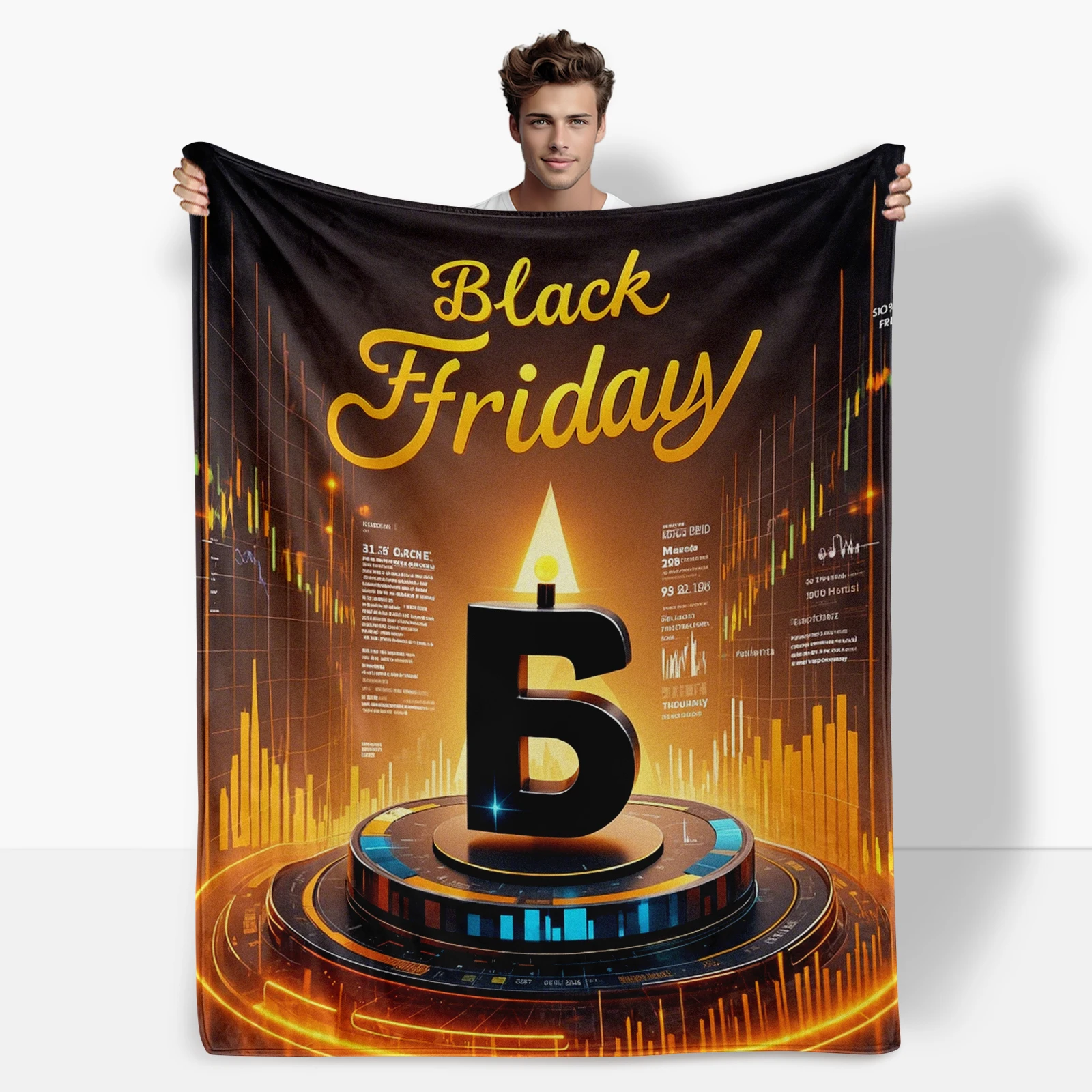 Cozy Candle And Tech Inspired Black Friday Blanket Enhances Home Atmosphere And Shows Care