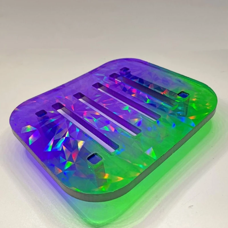 Holographische Untersetzer Halter Form Untersetzer Lagerung Box Form Kristall Epoxy Formen Dropship