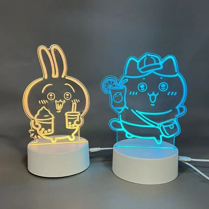

Anime Chiikawa Hachiware Usach Night Light Bedside Table Lamp Bedroom Ornaments Surrounding New Kawaii Birthday Gift Good Looks