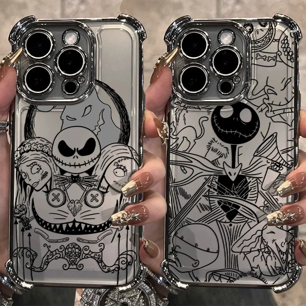 Black Jacks Skellingtons Phone Case For Samsung A37 A57 A07 A36 A16 A06 A35 A55 A25 A26 A05s A15 A54 A34 A24 A14 A05 A04 4G 5G