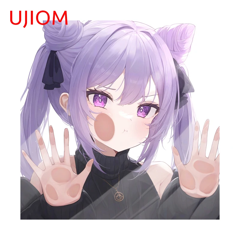 UJIOM Genshin Impact Keqing Mirror Wall Sticker Delicate Fashionable Enchanting Edgy Decal Unique Bedroom Bathroom Decor
