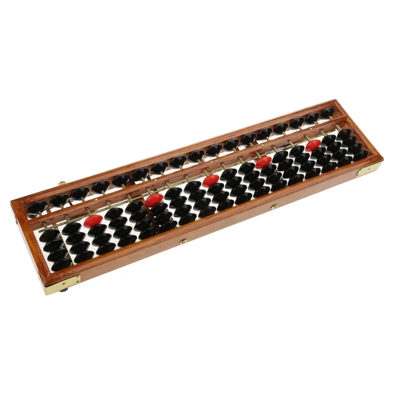 17 Digits Wooden Soroban Standard Abacus Chinese Calculator Counting Math Learni