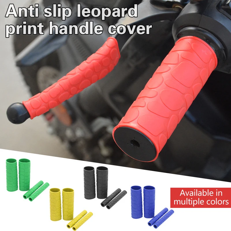 4Pcs Non-slip Rubber Grip Glove Motorcycle Handle Cover Universal Heat Shrinkable Grip Cover Sleeve Handlebar Covers