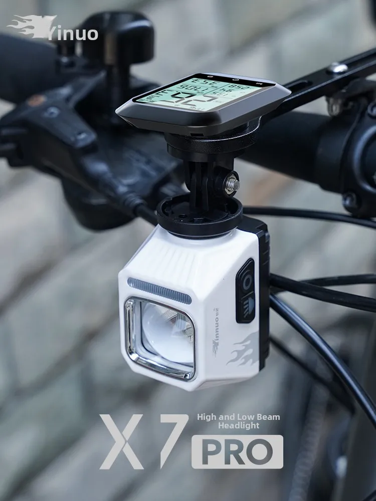 

Silver No Night Riding Mountain Bike Light Hanging Front Lamp Road Cycling Anti-glare X7PRO Bike Light Bicycle Equipment