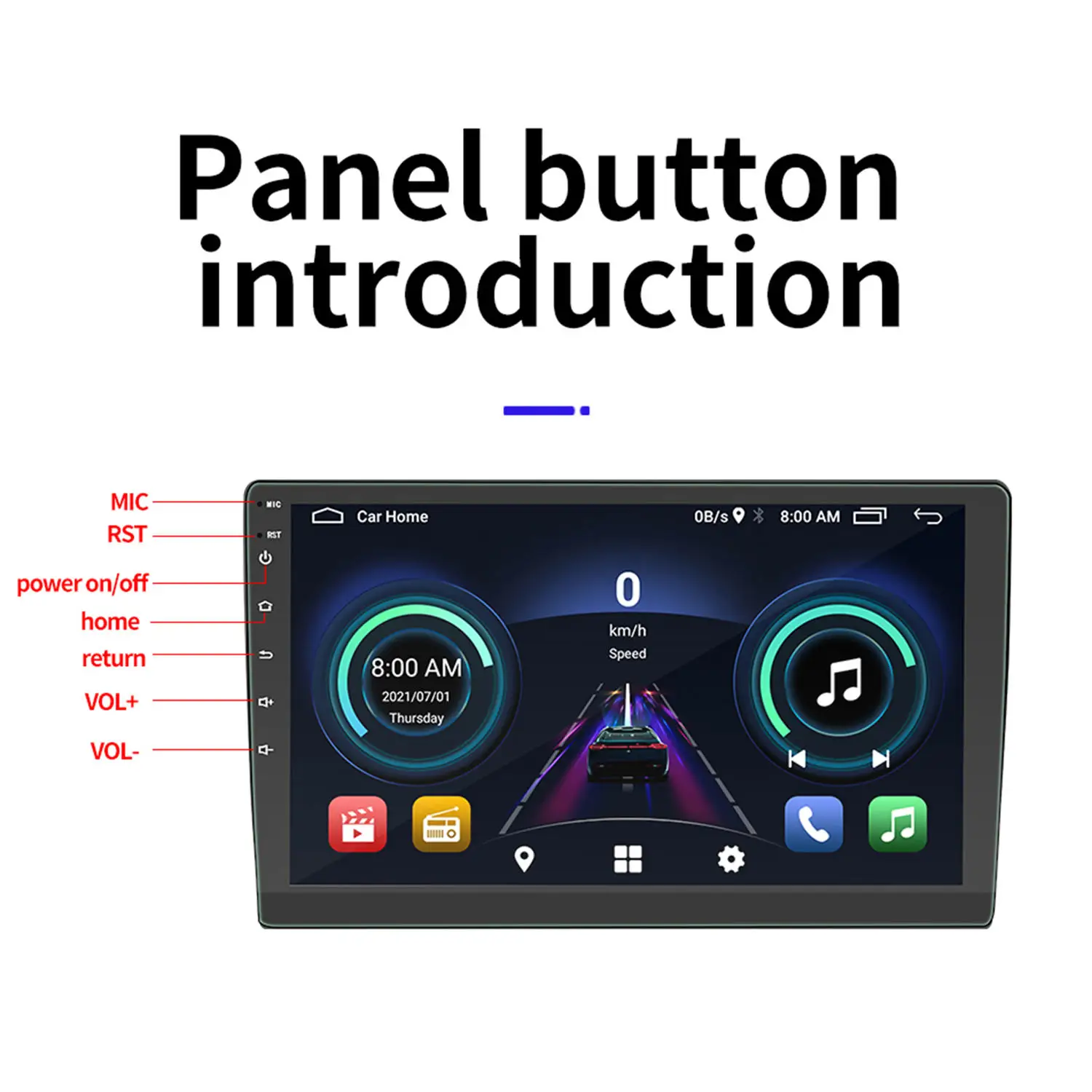2-Din أندرويد 10.1 راديو السيارة 1 + 16 جيجابايت 9 بوصة تعمل باللمس نظام تحديد المواقع بلوتوث 2.4 جيجا هرتز واي فاي S-9090 لكاميرا الرؤية الخلفية YD7388 قطع غيار السيارات #2