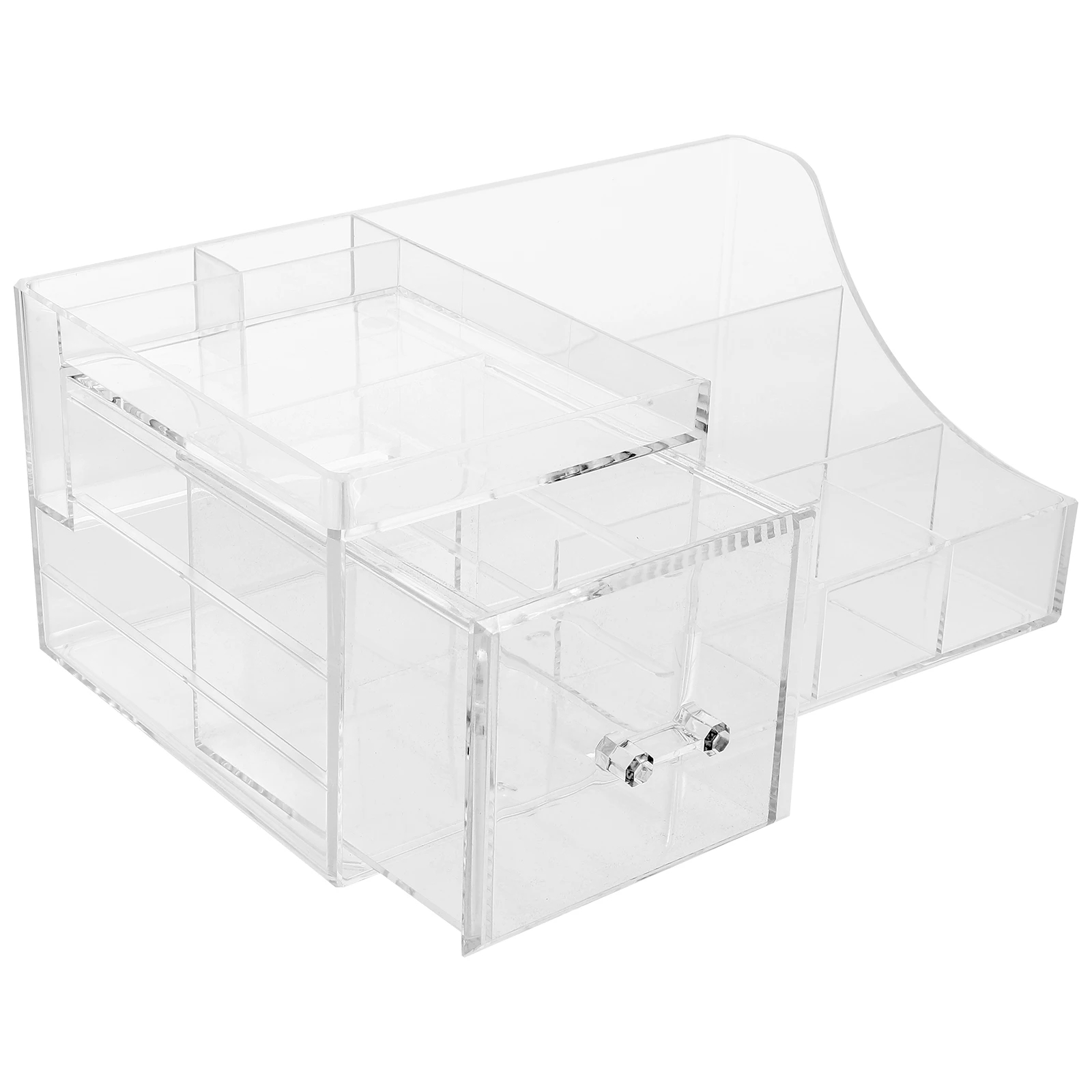 

Makeup Organizer with Multiple Drawers Transparent Desktop Holder for Easy Storage and Quick Retrieval Space Saving