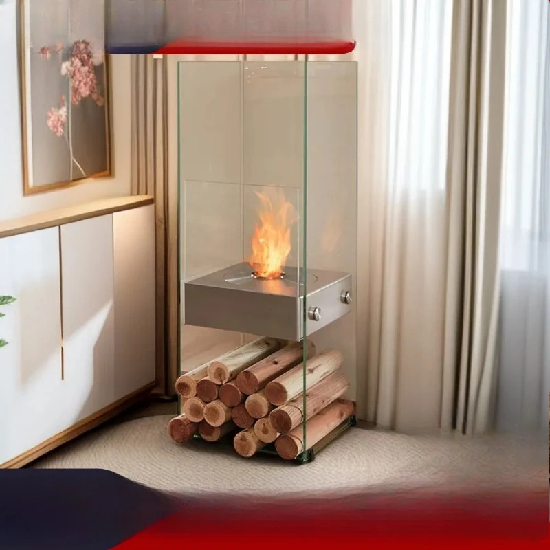 

Real fire alcohol fireplace indoor courtyard villa atmosphere decoration cabinet heater ins floor ornament