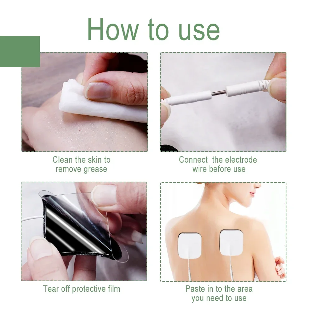 10/20/50Pcs Tens Electrode Pads Gel Electric Patches For Reusable Acupuncture Body Massager Pulse EMS Muscle Stimulator Sticker
