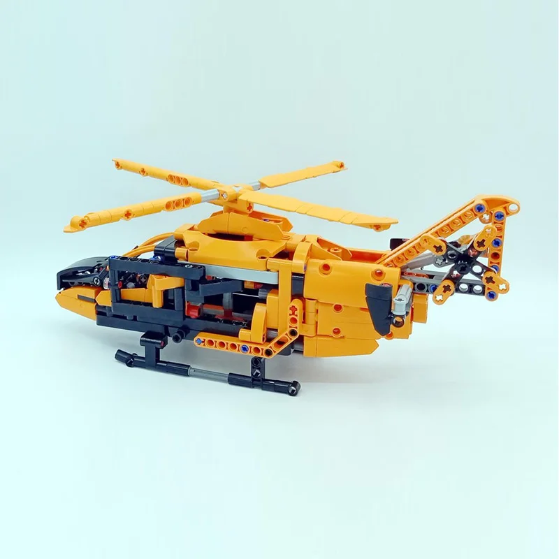نموذج هليكوبتر عسكري MOC قوالب بناء معدات الحرب وحدات التكنولوجيا الهدايا عطلة تجميع ألعاب أطفال البدلة