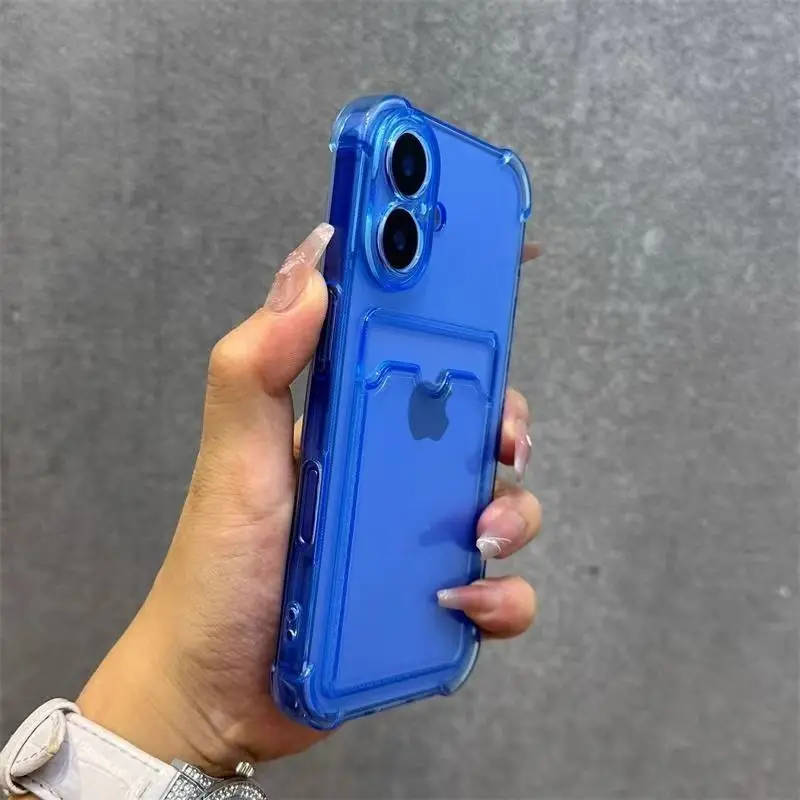 Kartentasche, Brieftasche, transparente Handyhülle für iPhone 16 Pro Max 16 Plus, Stoßstangen-Abdeckung – Detail 7