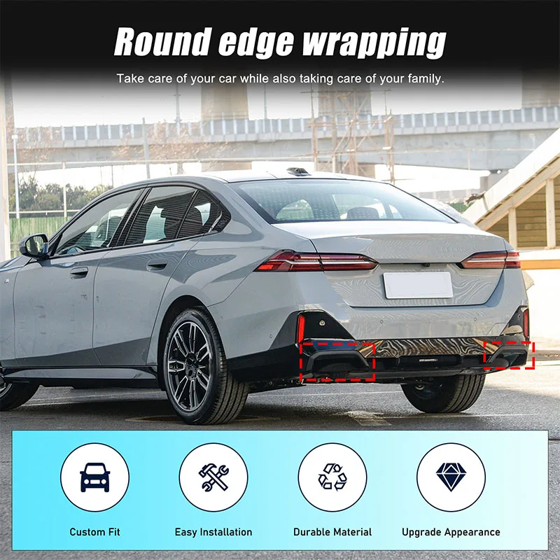 

Для BMW 5 серии G60 2024, настоящая автомобильная выхлопная труба из углеродного волокна, верхняя декоративная рамка, наклейка, автомобильные аксессуары