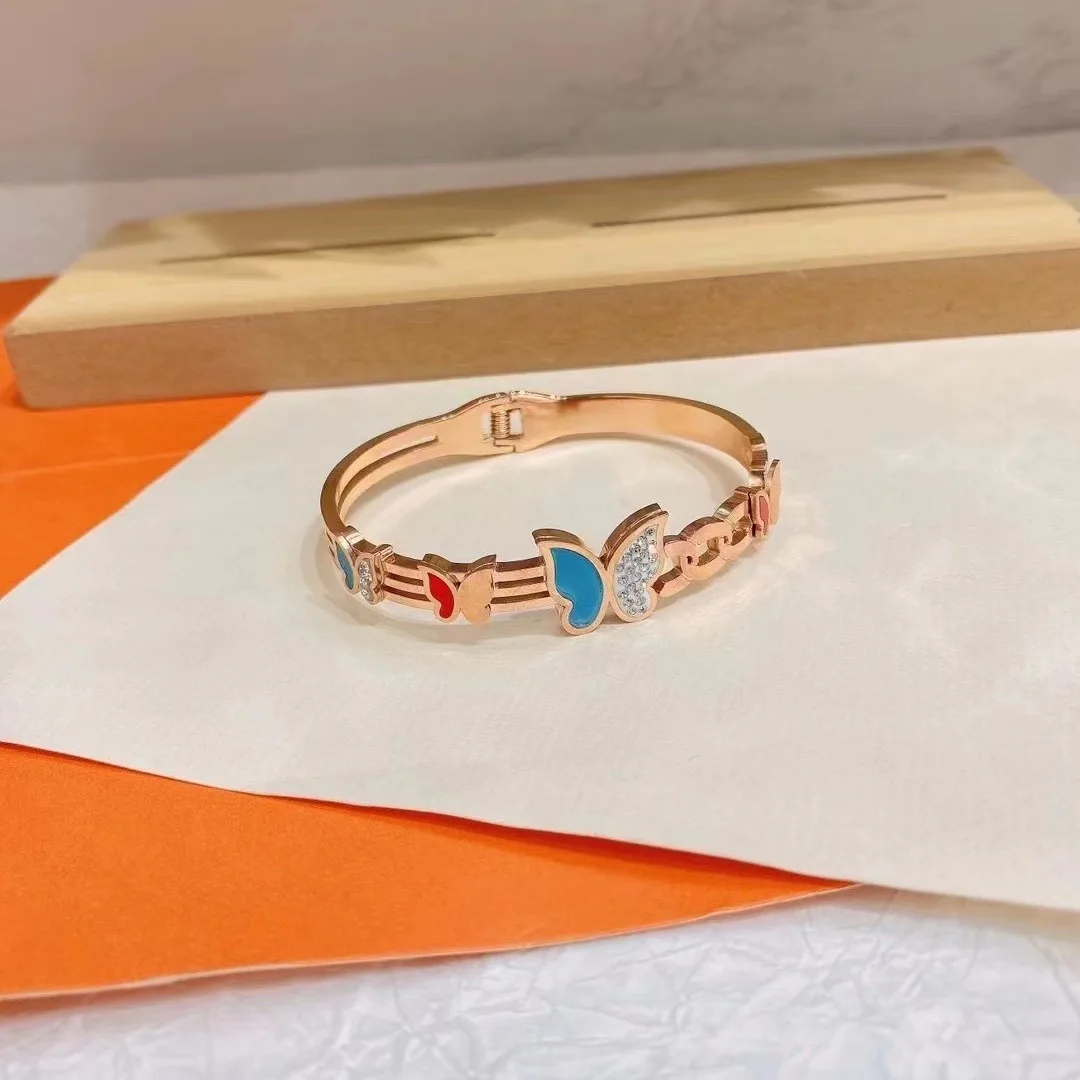 Vlinder open armband Dames ins diamantkleurige schelparmband armband